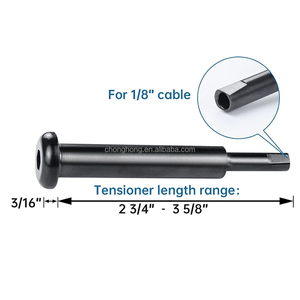 Kit de tensionnement de câble invisible en acier inoxydable T316 noir 1/8 po avec tête ronde dissimulée <span class=keywords><strong>pour</strong></span> poteaux en bois de 2 po x 2 po et 4 po x 4 po - Product Image 2