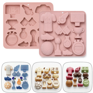Football Sports Chocolate Mold Food Grade <b>Silicone</b> Easy Demold <b>Baking</b> Pastry Tools Cake Mold JSC4723 - Product Image 4