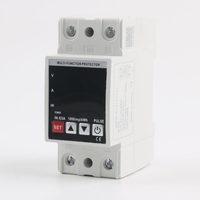 Compteur de tension triphasé à montage sur rail DIN, AC 80-500V, mini ampèremètre modulaire 0-100A, affichage numérique LED, indicateur de fréquence, PC