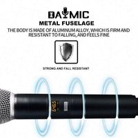 Microphone Sans Fil Professionnel 1 Canal pour Carte Son Table de Mixage Audio PC Système de Micro Sans Fil pour Podcast
