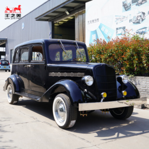 <span class=keywords><strong>Voiture</strong></span> électrique rétro noire brillante pour le tourisme, idéale pour les villas, les pelouses, les hôtels, les mariages, les tournages de films et les excursions panoramiques - Modèle Plymouth - Product Image 2