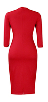 Robe midi pour femme, élégante, pour l'église, le bureau, robe crayon moulante, tenue décontractée pour le printemps et l'automne, tenue de travail