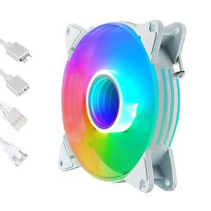 Qiuzaim 120mm trường hợp argb fan-pwm điều khiển im lặng + đồng bộ màu 16.8M, áp suất tĩnh cao cho Khung máy tính/máy chủ chơi game - Product Image 4