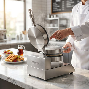 Gaufrier de qualité professionnelle - Boîtier en acier inoxydable épais, élément chauffant longue durée - Product Image 3