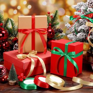 Double Side 4 cm Satin <b>Ribbon</b> 1 1/2 100 Yards Black <b>Red</b> <b>Ribbon</b> for Flowers - Product Image 5