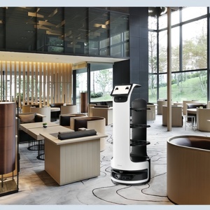 หุ่นยนต์เซิร์ฟเวอร์สำหรับร้านอาหารตรวจสอบพนักงานตรวจสอบบัญชีบริการหุ่นยนต์เดินรอสำหรับร้านอาหาร - Product Image 1