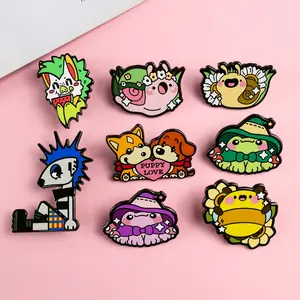 Customized manufacturer metal crafts custom made badge bulk wholesale women cute hard enamel lapel pin