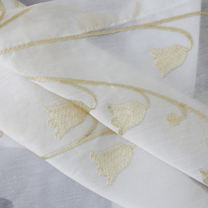 Rideaux modernes blancs brodés Innermor, tulle simple <span class=keywords><strong>et</strong></span> transparent pour fenêtre de salon, chambre à coucher, cuisine - Product Image 2