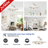 Ventilador de Techo Retráctil 1stshine de 42 Pulgadas, Motor Potente, Flujo de Aire Eficaz, Ecológico, Compatible con Alexa y Google, Decoración para el Hogar