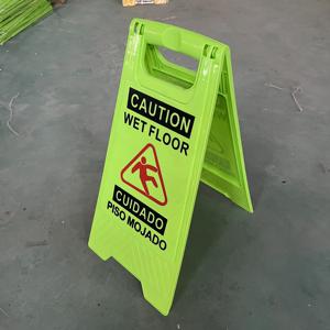 تحذير تجاري متين بالجملة 24 بوصة مزدوج الجانب أصفر تحذير في ردهة الشارع بالفندق علامة تحذير - Product Image 5