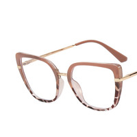 Gafas de Moda QSKY para Mujer, Montura Transparente, Anti Luz Azul, TR90, Metálicas, Doble Color, Montura Óptica, Gafas para Computadora