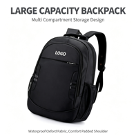 Sac à dos pour ordinateur portable en tissu Oxford pour étudiants du collège et du lycée, double bretelle, polyester, 18 pouces, 20-35L, imperméable, Mochila
