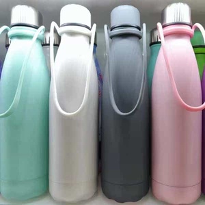 <b>Double</b> <b>Wall</b> Vacuum Insulated Stainless Steel Straight Cup Water Bottle Handle Leakproof Portable Sports Flask Outdoor Custom - Product Image 1