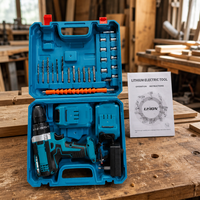 Perceuse sans fil sans balais, visseuse électrique au lithium-ion, kit d'outils complet pour la maison, le bricolage et l'assemblage de meubles