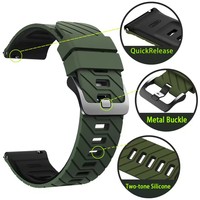 Correa de Reloj de Silicona de Liberación Rápida Upro de 22 mm para Samsung Gear S3 Huawei Watch GT 4 3 2, Correa Deportiva de Goma con Extremo Recto y Suave