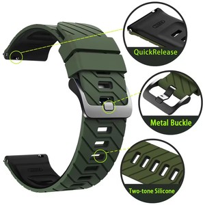 Upro Quick Release 22mm Silicone Watch Band for Samsung Gear S3 Huawei Watch GT 4 3 2 Sport Rubber Strap Straight End Soft - Product Image 5