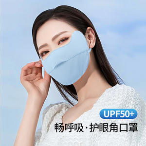 Máscara de protección solar de verano para mujer, transpirable, de seda helada, diseño tridimensional, protección UV, cubierta facial refrescante - Product Image 2