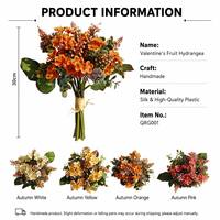 Buket Buah Buatan dan Hydrangea Ikat Tangan untuk Hari Valentine, Pernikahan, Dekorasi Rumah, Rangkaian Bunga