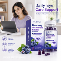 Suplemen Kesehatan Mata OEM Blueberry Lutein Zeaxanthin Vegan Organik Berbentuk Permen Jeli Tidak untuk Ibu Hamil