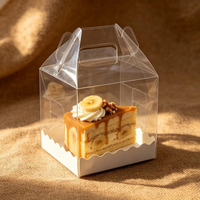 Boîte cadeau personnalisable jetable en PET/PP/PVC avec couvercle transparent en plastique pour l'affichage en boulangerie et l'emballage de détail