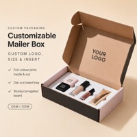Maßgefertigte Versandbox mit Einlage - Gestanzte Schale für Kosmetik, Robuste Wellpappe, Vollfarbiger Druck Innen & Außen, OEM