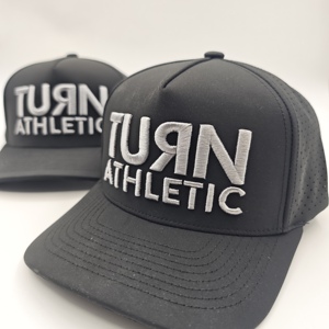 High Quality 5 Panel Solid Color Waterproof Golf <b>Cap</b> Custom Embroidery Logo Low MOQ OEM Laser Perforated <b>Quick</b> <b>Dry</b> Top - Product Image 4
