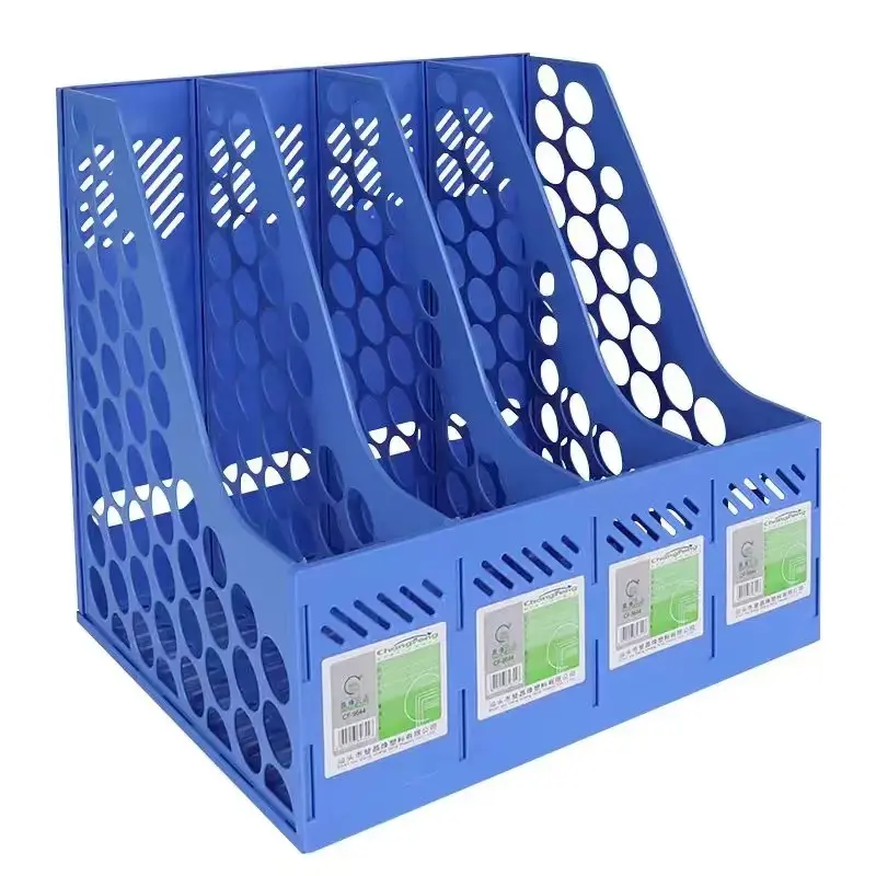 school plastics mesh A4 file rack 4 columns desktop magazine rack office stationery archives data storage box