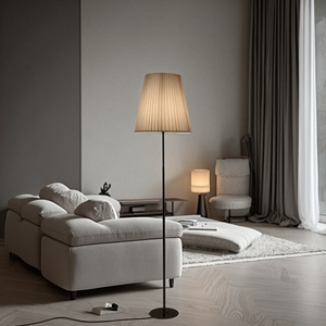 Lampe d'art de plancher debout d'<span class=keywords><strong>abat</strong></span>-<span class=keywords><strong>jour</strong></span> de chapeau de PE avec la base en acier inoxydable en métal et le long lampshaft pour la décoration à la maison - Product Image 5