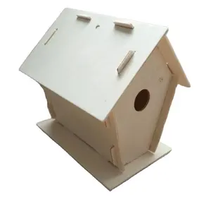 3 pacote DIY Kit Casa do Pássaro-Construção e Pintura Birdhouse (Inclui Tintas & Escovas)