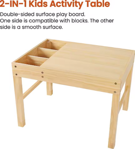 <span class=keywords><strong>Table</strong></span> en bois multifonctionnelle pour enfants avec organisateur <span class=keywords><strong>de</strong></span> rangement, <span class=keywords><strong>table</strong></span> d'activités en bois pour enfants - Product Image 4