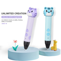 DIY Automatische Plastic 3D-pen, veilig bij lage temperaturen, educatief, dierenvormig printen voor kinderen