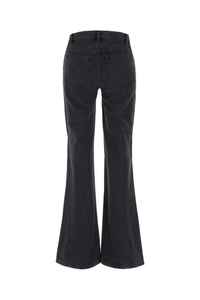 Haute Qualité Designer Apc Denim Elle Noir Jeans Caché Zip Et Bouton Fermeture 100% Coton Flare Jeans - Product Image 2