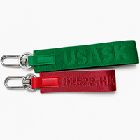 Porte-clés en nylon jacquard épais gaufré, inspiré, avec fermoir métallique robuste, faible MOQ, plusieurs couleurs disponibles