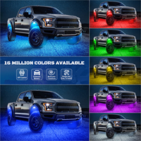 Kit de Luces LED RGB para Autos, Control por Aplicación, Resistentes al Agua IP68, Iluminación Neón para Camionetas, SUV, ATV, UTV, Todoterreno, Chasis