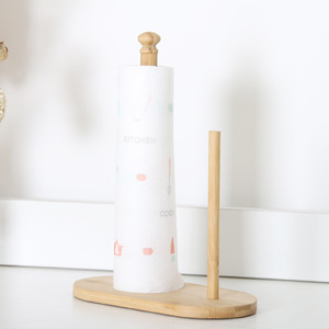 Portarotolo Moderno in <span class=keywords><strong>Legno</strong></span> per Cucina e Sala da Pranzo, Organizzatore Sostenibile per Rotoli con <span class=keywords><strong>Porta</strong></span> Pellicola Alimentare e <span class=keywords><strong>Porta</strong></span> Salviette - Product Image 3