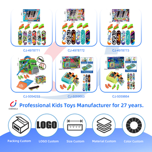 Chengji <span class=keywords><strong>Mini</strong></span> jouet doigt planche à roulettes <span class=keywords><strong>rampe</strong></span> en plastique jeu <span class=keywords><strong>de</strong></span> bureau Cool conception scène enfant garçon voiture Garage stockage jouet - Product Image 4