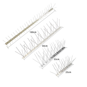 Picots <span class=keywords><strong>anti</strong></span>-oiseaux en acier métallique de 33 cm, 40 picots, acier inoxydable 304, picots <span class=keywords><strong>anti</strong></span>-oiseaux <span class=keywords><strong>pour</strong></span> balcon extérieur, clôture <span class=keywords><strong>pour</strong></span> la lutte contre les oiseaux - Product Image 1