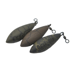 Plombs de pêche à la carpe en forme d'olive Assortiment de plombs de carpe pleine taille pour la pêche de fond - Product Image 1