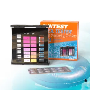 Kit de prueba de agua de tabletas de disolución rápida Cloro DPD 1 Kit de prueba de agua de piscina rojo fenol