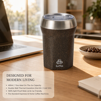 Mug isotherme en acier inoxydable de 400 ml (13 oz) pour café, double paroi, avec couvercle, vente en gros, directement de l'usine