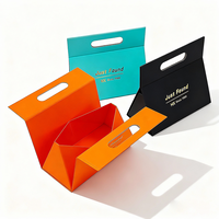 Boîte pliante triangulaire de qualité supérieure, artisanat, panneaux en carton solides, emballage cadeau minimaliste de luxe, boîte pliable triangulaire