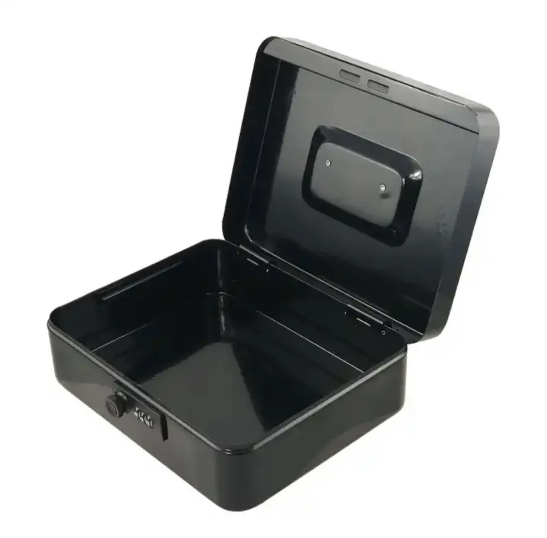 MONEY BOX 2023金属製ポータブル安全保証金ブラック収納格安安全金庫