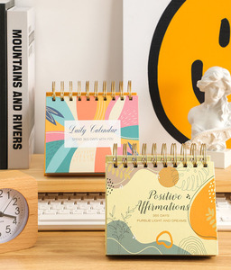 5.5*5.3 inch dễ thương bàn lịch tùy chỉnh hàng ngày lật lịch với trích dẫn đầy cảm hứng với hộp - Product Image 6