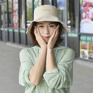 Double-Sided Korean Style Internet Celebrity Unisex Fisherman <b>Hat</b> <b>Summer</b> Casual Outdoor Large Brim Solid Color 3D Embroidery <b>Hat</b> - Product Image 2