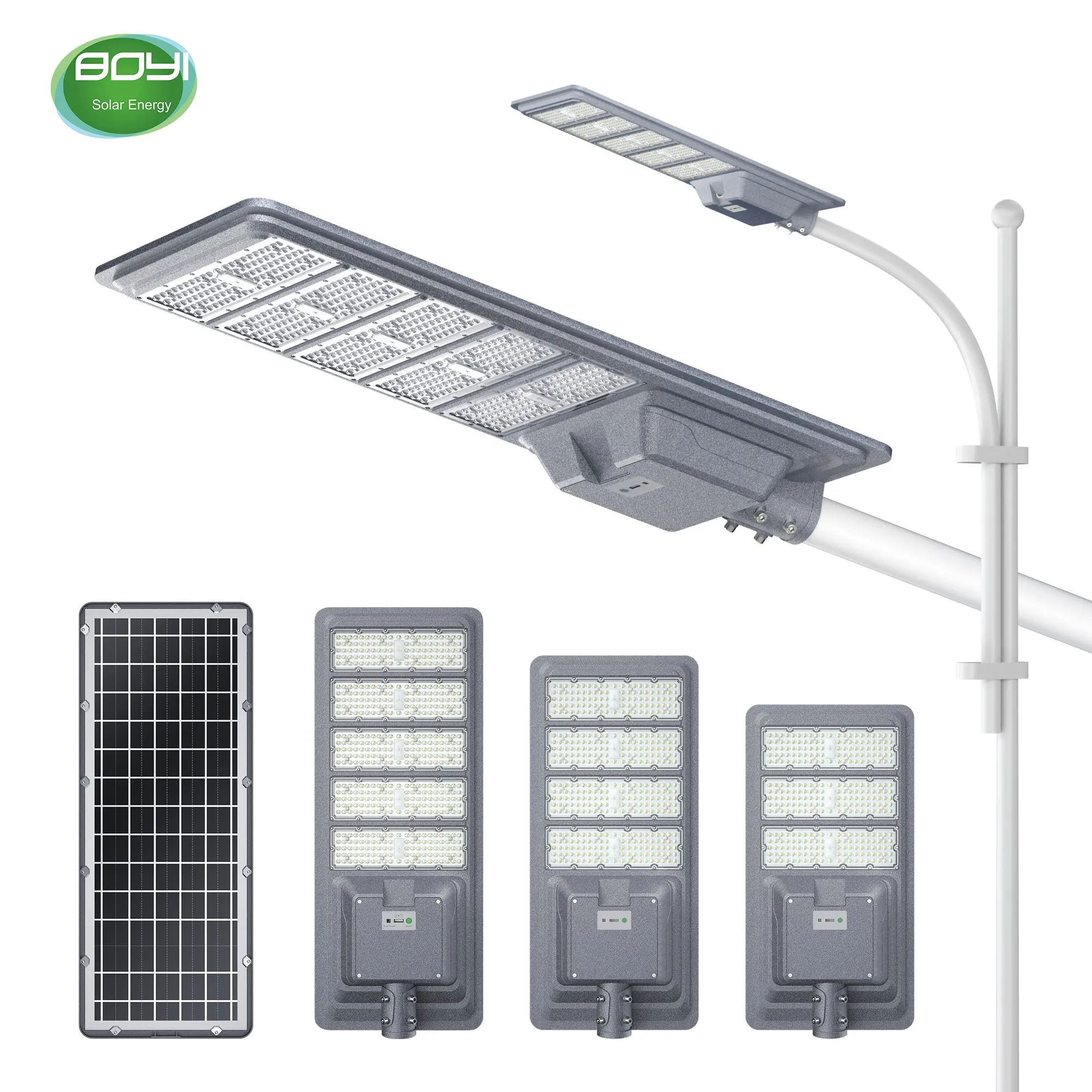 2023 nouvelle technologie 300w 400w 500w commercial tout en un lampadaire led solaire avec capteur