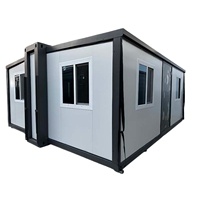 Unité de conteneur extensible à double aile OEM, logement préfabriqué pour camp minier et quartiers du personnel de chantier