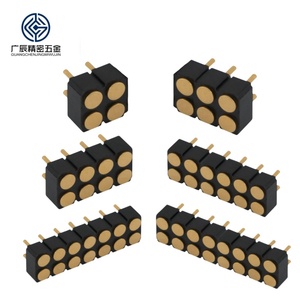 موصل دبوس محمل بنابض OEM ODM 4Pin 6Pin 8Pin 10Pin 12Pin أنثى صف مزدوج SMT Pogo موصل دبوس - Product Image 1