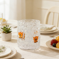 Gobelet sans pied en cristal sans plomb Ortus Home avec logo personnalisé, design moderne, grande capacité, réutilisable, portable, passe au lave-vaisselle