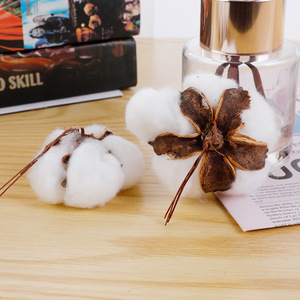 Tiges de coton artificielles, tons naturels purs, fleurs moelleuses, décoration minimaliste <span class=keywords><strong>pour</strong></span> la maison, arrangement de table de mariage, fournitures de bricolage - Product Image 3