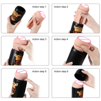10 Vibrationsmodi Männer-Masturbator Maschine in Bierflaschenform Vaginal Echte Sexspielzeuge für Männer Vibrator Masturbations-Pussy für Erwachsene